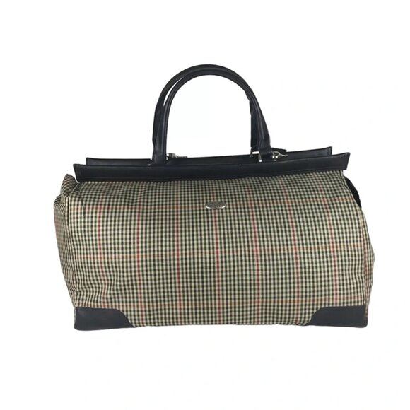 Diane von Furstenberg Womens Multicolor Plaid Pockets Double Handles Duffle Bag - Picture 1 of 10
